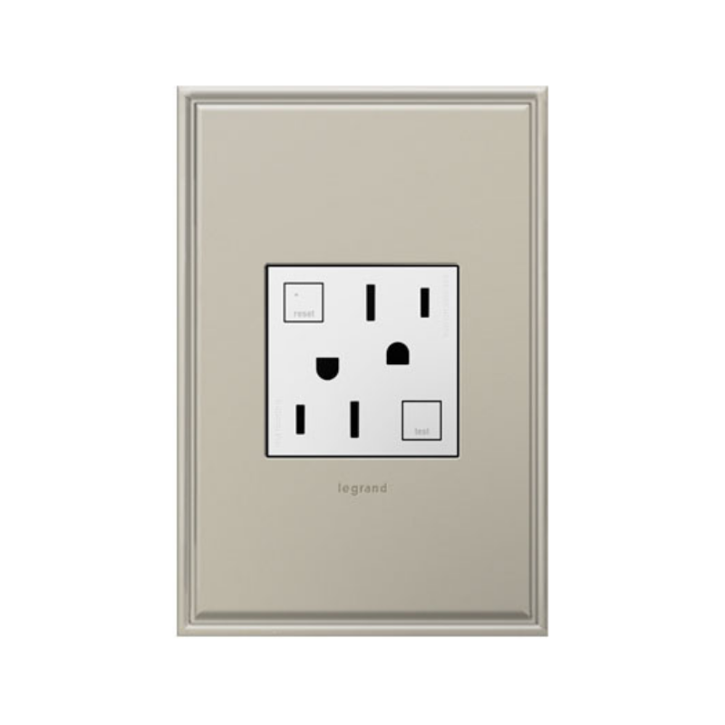 Adorne AGFTR2152 Tamper-Resistant 15A Duplex Self-Test GFCI Receptacles, 125V - White
