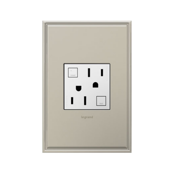 Adorne AGFTR2152 Tamper-Resistant 15A Duplex Self-Test GFCI Receptacles, 125V - White