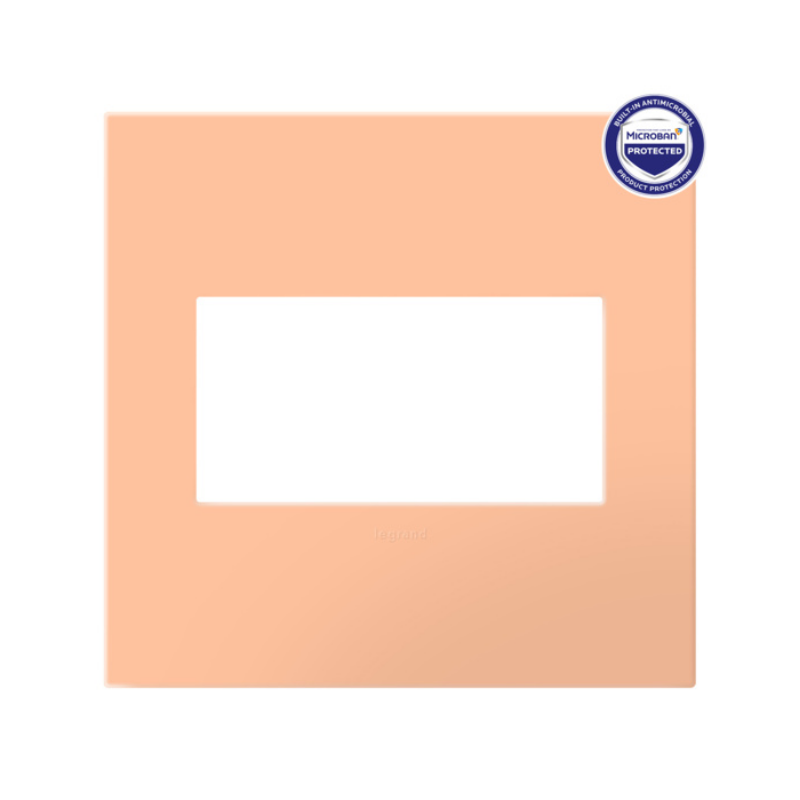 Adorne AWP Screwless Wall Plate with Microban, Peachy - 2 Gang