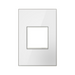 Adorne AWM Screwless Wall Plate, Mirror White on White - 1 Gang