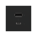 Adorne ARUSB2AC6 15W Ultra-Fast USB Type-A/C Outlet Module, 125V - Graphite