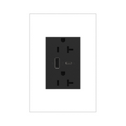 Adorne ARTRUSB206AC 15W Tamper-Resistant Ultra-Fast USB Type-A/C Outlet, 20A - Graphite