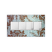 Adorne AWM Screwless Wall Plate, Custom with White Trim - 4 Gang