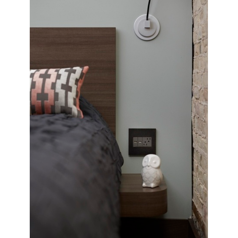 Adorne AWP Screwless Wall Plate with Microban, Graphite