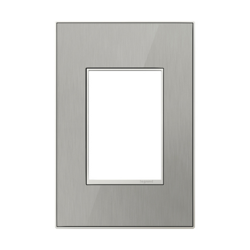 Adorne AWM Screwless Wall Plate, Brushed Stainless - 1+ Gang