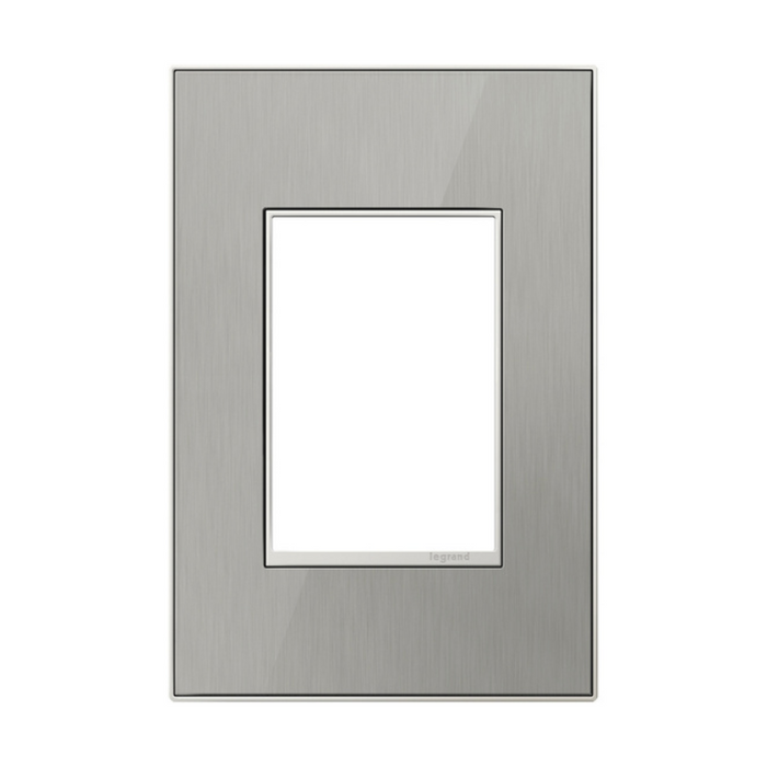 Adorne AWM Screwless Wall Plate, Brushed Stainless - 1+ Gang