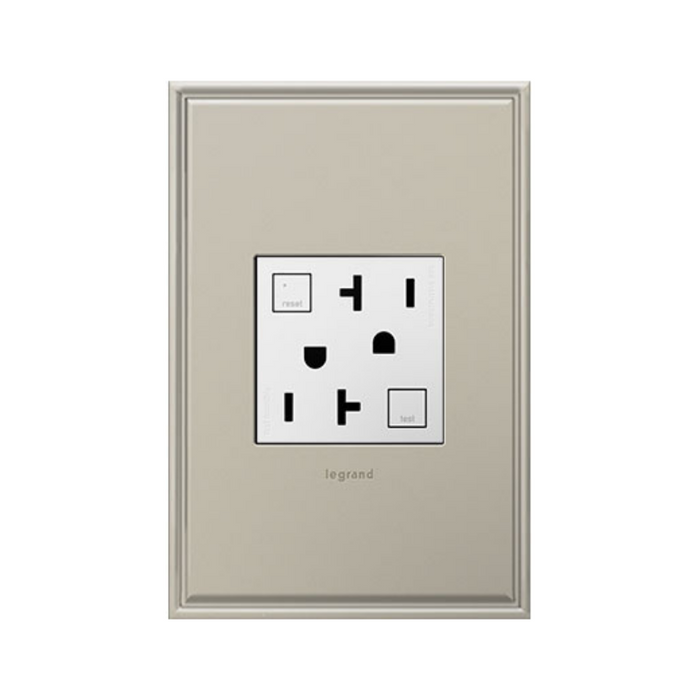 Adorne AGFTR2202 Tamper-Resistant 20A Duplex Self-Test GFCI Receptacles, 125V - White
