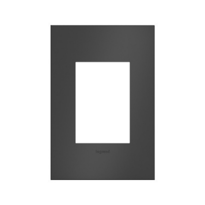 Adorne AWC Screwless Wall Plate, Satin Black - 1+ Gang