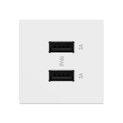 Adorne ARUSB2AA6 3.1A Ultra-Fast USB Type-A/A Outlet Module - White