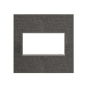 Adorne AWM Screwless Wall Plate, Slate Linen - 2 Gang