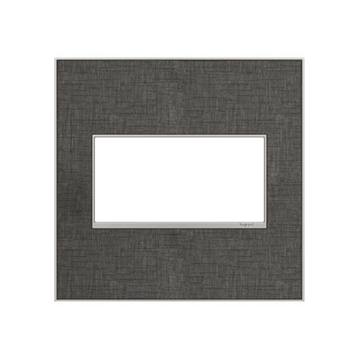 Adorne AWM Screwless Wall Plate, Slate Linen - 2 Gang