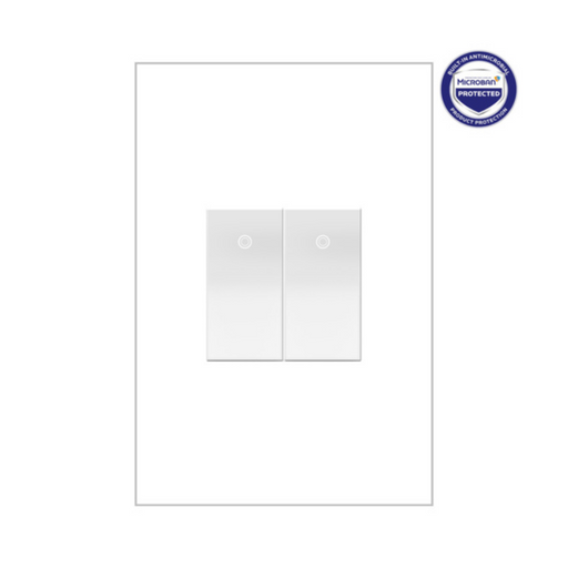 Adorne ASPD1531 Half Size Paddle Switch with Microban, Single-Pole/3-Way, 120/277V - White