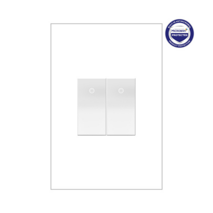 Adorne ASPD1531 Half Size Paddle Switch with Microban, Single-Pole/3-Way, 120/277V - White