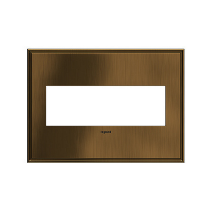 Adorne AWC Screwless Wall Plate, Coffee - 3 Gang