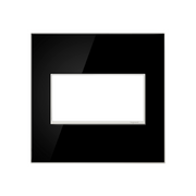 Adorne AWM Screwless Wall Plate, Mirror Black - 2 Gang