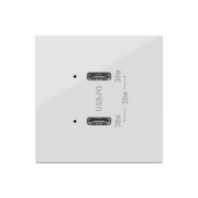 Adorne ARUSB30PD 30W Ultra-Fast Plus Power Delivery USB Type-C/C Outlet Module - White
