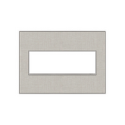 Adorne AWM Screwless Wall Plate, True Linen - 3 Gang