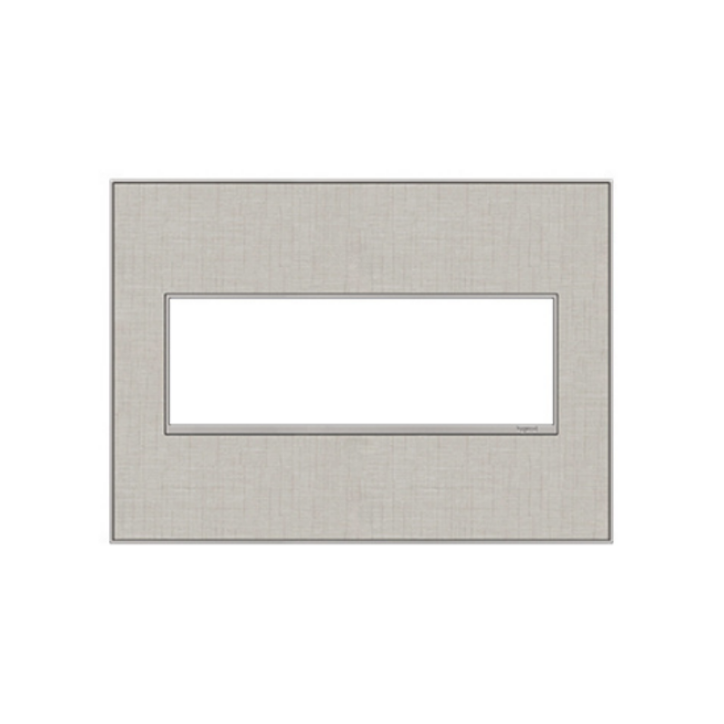 Adorne AWM Screwless Wall Plate, True Linen - 3 Gang