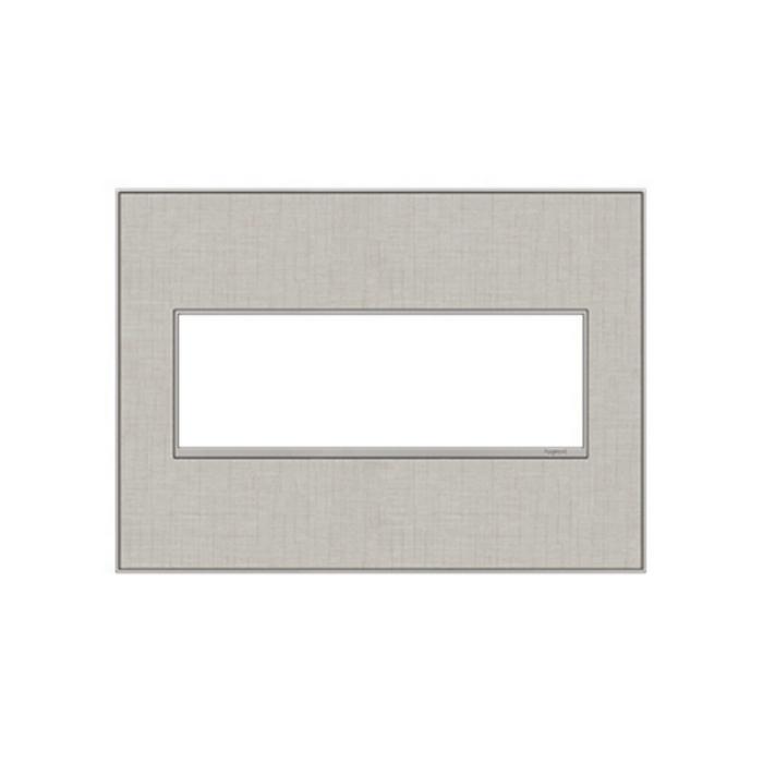 Adorne AWM Screwless Wall Plate, True Linen - 3 Gang
