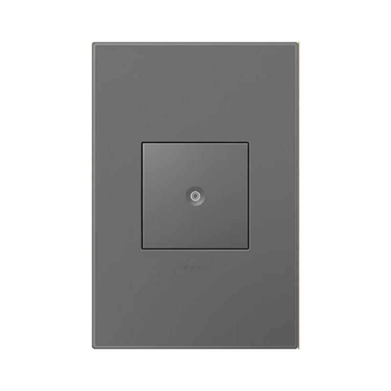 Adorne AWP Screwless Wall Plate with Microban, Magnesium - 1 Gang