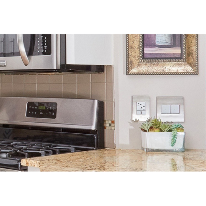 Adorne AWC Screwless Wall Plate, Satin Nickel