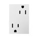 Adorne ARTR153 15A Dual Tamper-Resistant Plus-Size Outlet, 125V - White