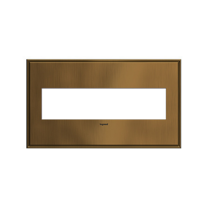 Adorne AWC Screwless Wall Plate, Coffee - 4 Gang