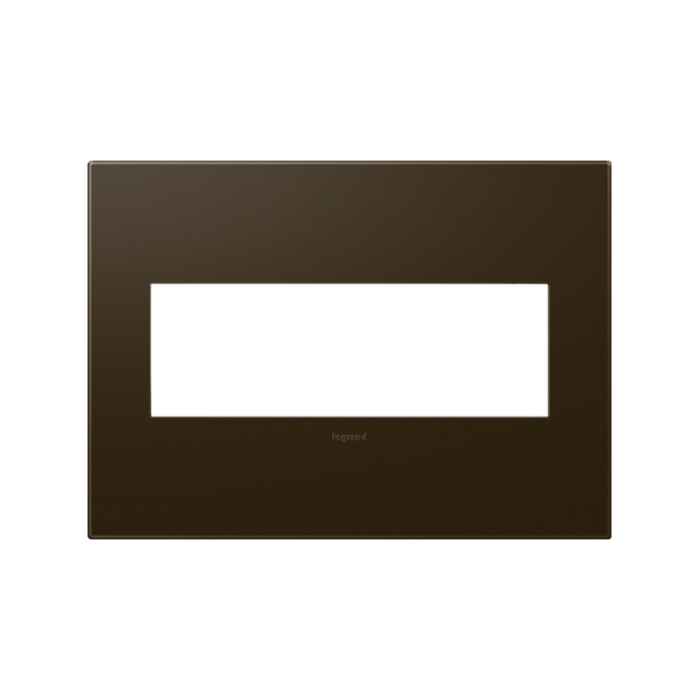 Adorne AWP Screwless Wall Plate with Microban, Bronze - 3 Gang
