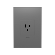 Adorne ARTR151 15A Single Tamper-Resistant Outlet, 125V - Magnesium