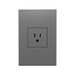 Adorne ARTR151 15A Single Tamper-Resistant Outlet, 125V - Magnesium