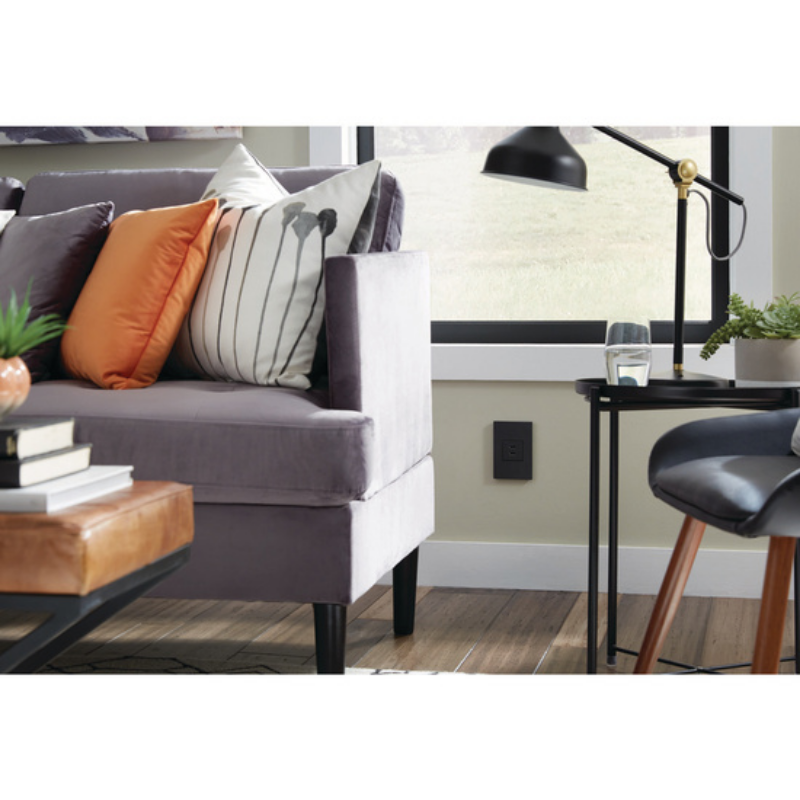 Adorne AWP Screwless Wall Plate with Microban, Graphite