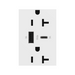 Adorne ARTRUSB206AC 15W Tamper-Resistant Ultra-Fast USB Type-A/C Outlet, 20A - White