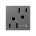 Adorne ARCH152 15A Tamper-Resistant Half-Controlled Outlet, 125V - Magnesium