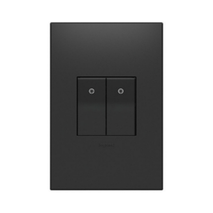 Adorne ASPD1531 Half Size Paddle Switch with Microban, Single-Pole/3-Way, 120/277V - Graphite