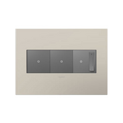 Adorne AWP Screwless Wall Plate with Microban, Greige - 3 Gang