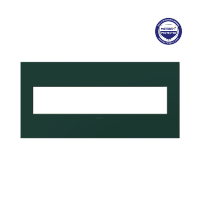 Adorne AWP Screwless Wall Plate with Microban, Evergreen - 5 Gang