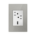 Adorne AWM Screwless Wall Plate, Brushed Stainless - 1+ Gang