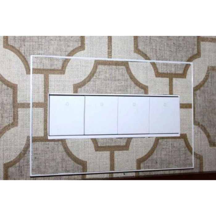 Adorne AWM Screwless Wall Plate, Custom with White Trim
