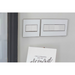 Adorne AWM Screwless Wall Plate, Mirror White on White