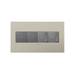 Adorne AWC Screwless Wall Plate, Satin Nickel - 4 Gang