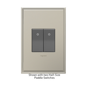 Adorne ASPD1531 Half Size Paddle Switch with Microban, Single-Pole/3-Way, 120/277V - Magnesium