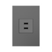 Adorne ARUSB2AA6 3.1A Ultra-Fast USB Type-A/A Outlet Module - Magnesium