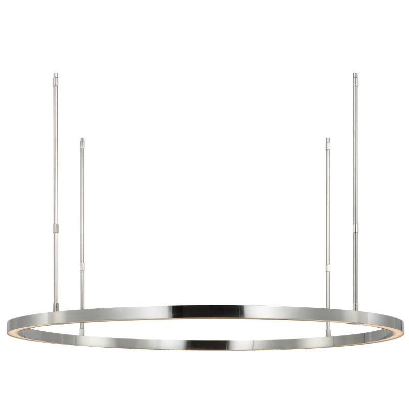Visual Comfort MDCH539 Stagger Ring 36" LED Chandelier - Polished Stainless Steel