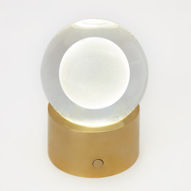 Visual Comfort SLTB27427 Mina 6" Tall LED Rechargeable Table Lamp - Natural Brass