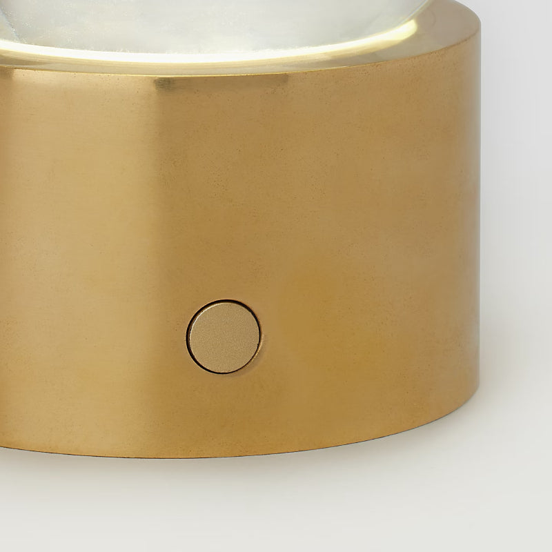 Visual Comfort SLTB27427 Mina 6" Tall LED Rechargeable Table Lamp - Natural Brass