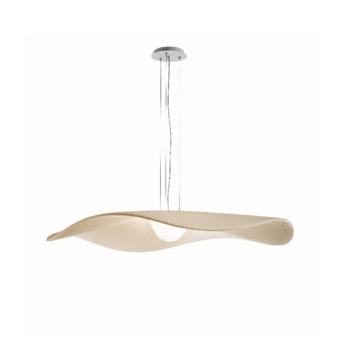 Bover Mediterrania S/105 1-lt 41" LED Pendant, 0-10V Dimmable-Cream