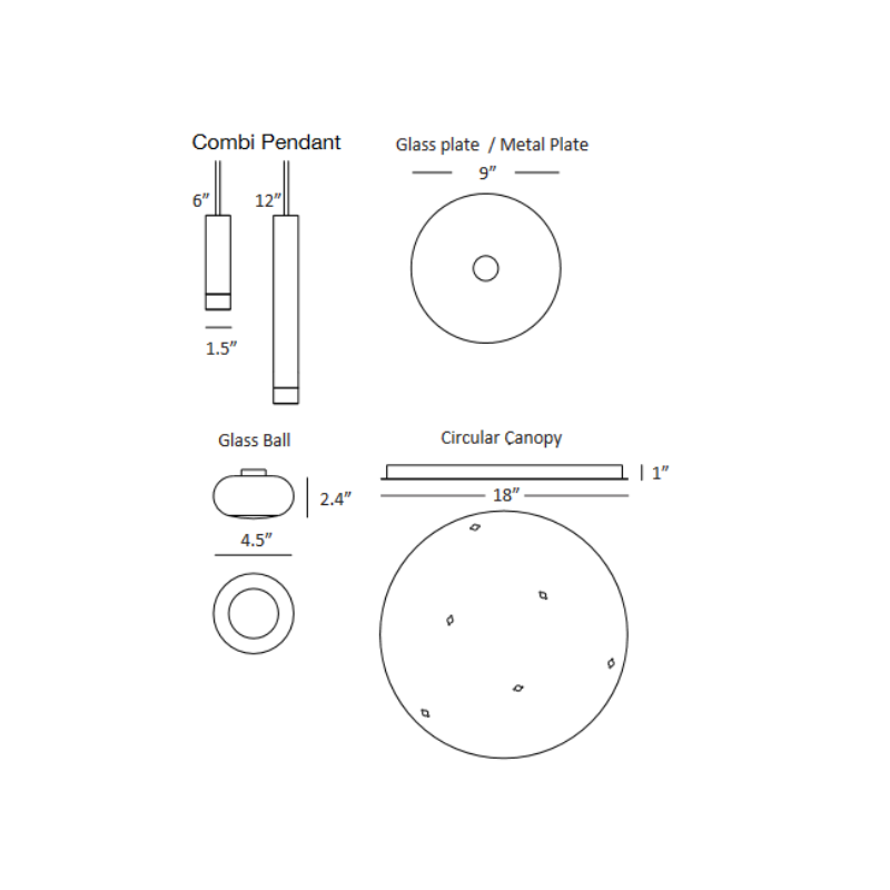 Koncept CMP-TRES2 Combi LED Pendant