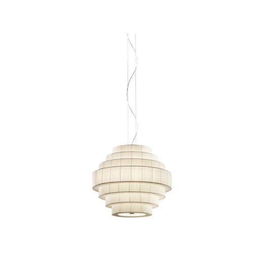 Bover Mos 01 3-lt 24" Pendant-Cream Translucent Ribbon