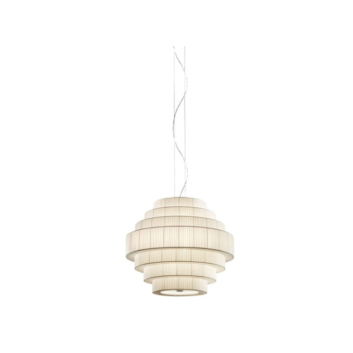 Bover Mos 01 3-lt 24" Pendant-Cream Translucent Ribbon