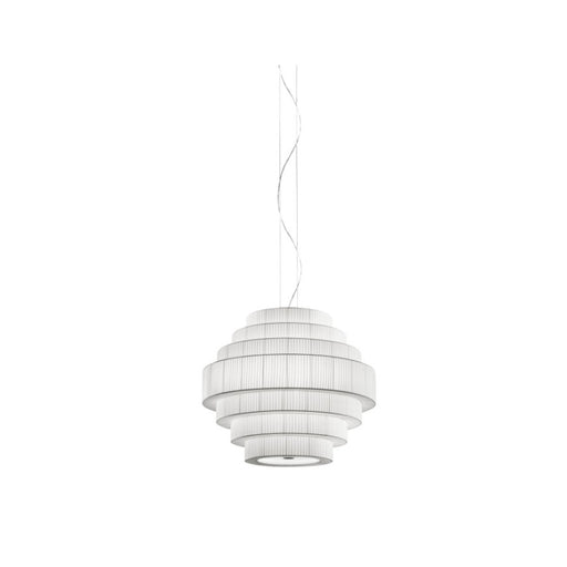 Bover Mos 01 3-lt 24" Pendant-White Translucent Ribbon
